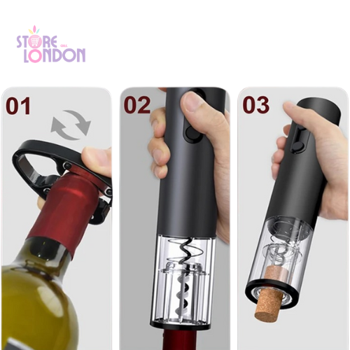 BlackCork™ Abridor De Vino Electrico Color Negro