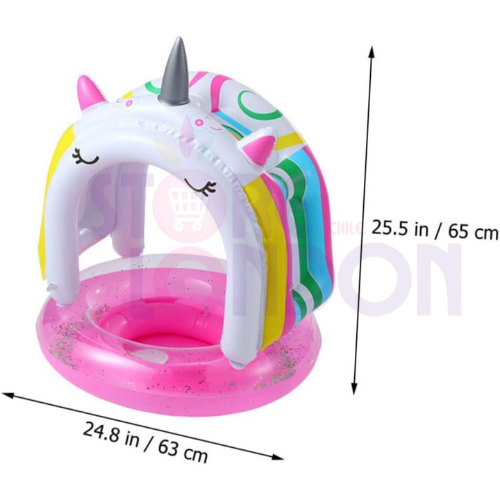 Flotador Inflable Unicornio con Techo