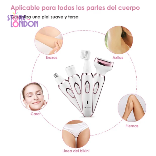 FemTrim™ Afeitadora Eléctrica Femenina 4 En 1